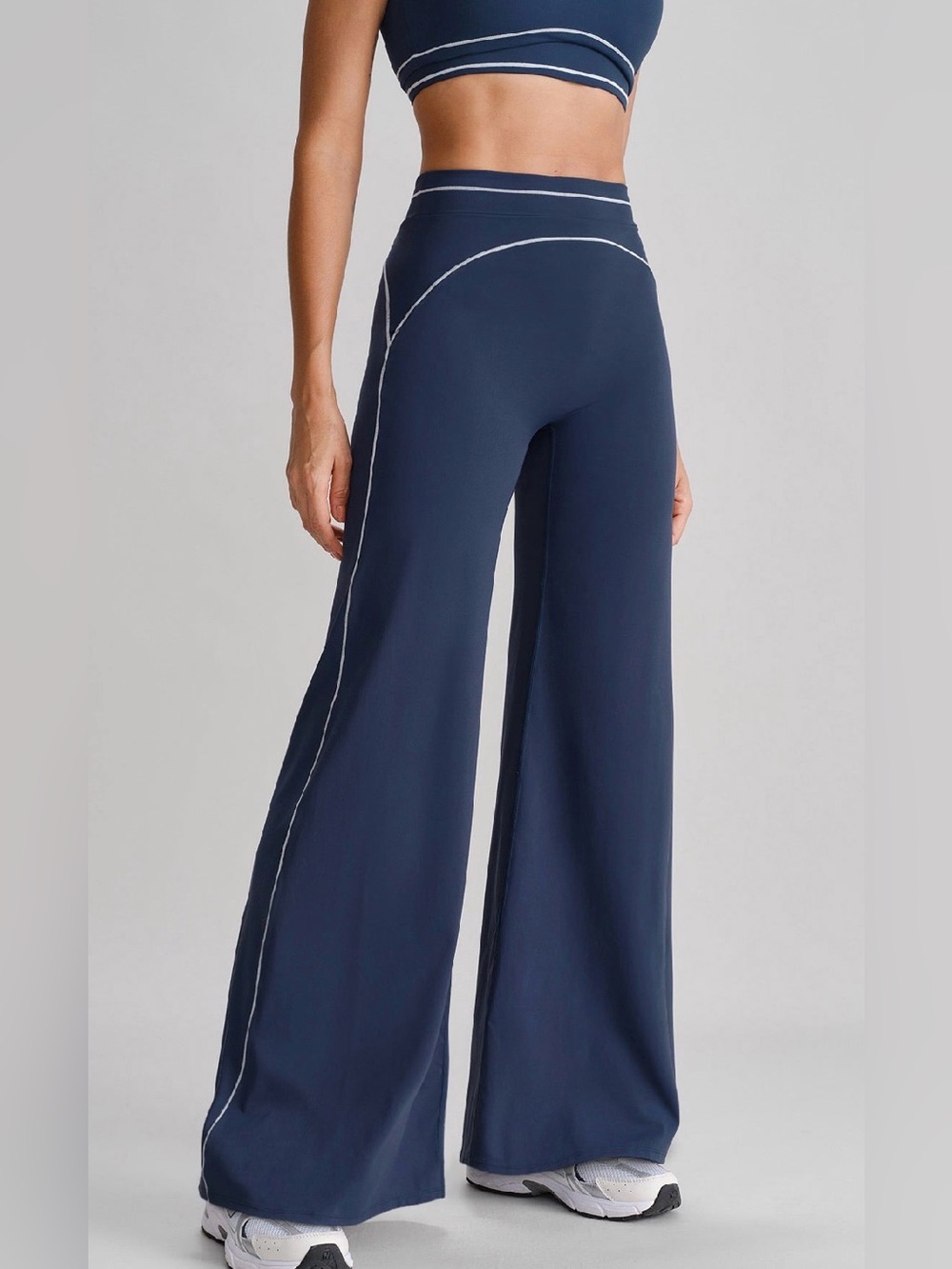 NWT Berlook Navy Contrast Stitch High Waisted workout pants size XS